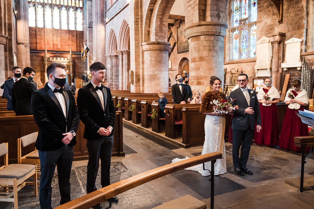 downsizing your wedding to a small church ceremony at Shrewsbury Abbey