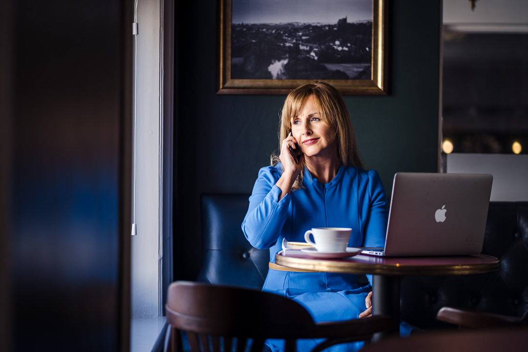 Business coach branding shoot in Shropshire coffee shop